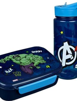 Scooli Lunchbox Brotzeitdose & Trinkflasche, Avengers, Kunststoff, (Set, 2-tlg), mit Trinkflasche
