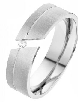 Damenring Edelstahl DE214 mit Zirkonia - Aholming