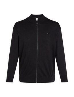 Calvin Klein Big&Tall Sweatshirt BT_COTTON SILK BLEND ZIP JACKET in Großen Größen mit Logoprint