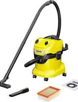 KÄRCHER Nass-Trocken-Sauger WD 4 V-20/5/22, 1000 W, 20-l-Kunststoffbehälter, Mit zusätzlicher Blasfunktion.