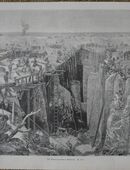 Alte Grafik : Die Diamantengruben in Südafrika ., Blatt aus dem 19. Jahrhundert ., Blatt 36cm x 26cm , M33 in 02828