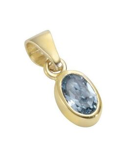 Vivance Kettenanhänger 333/- Gelbgold mit Blautopas (beh)