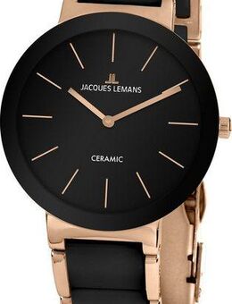 Jacques Lemans Keramikuhr Monaco 42-7C, Quarzuhr, Armbanduhr, Damenuhr, gehärtetes Crystexglas