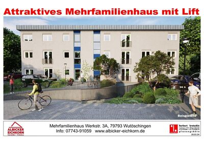 3 Zi. DG mit Dachterrasse ca. 108 m² - Wohnung 8 - Werkstraße 3a, 79793 Wutöschingen - Neubau