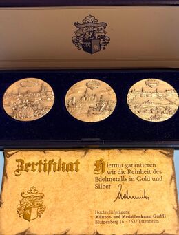 3 Silbermedaillen Hochreliefprägung Mannheim 51,8 g 1000er Silber - Mannheim
