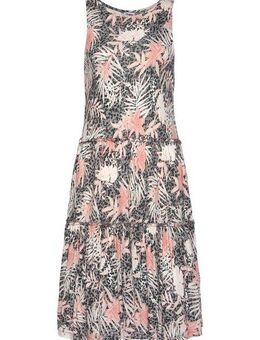 Buffalo Jerseykleid mit Alloverdruck und Volantrock, Minikleid, Sommerkleid, Strandkleid