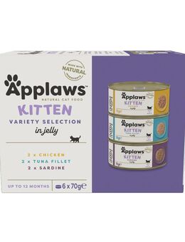 Applaws Kitten 6 x 70 g - Mixpaket (Huhn, Thunfisch, Sardine)