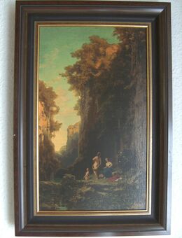 Carl Spitzweg (1808-1885) „Badende Frauen“ Kunstdruck 55x33, mit Rahmen - Olching