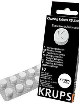 Krups XS3000 Reinigungstabletten (für alle Krups Vollautomaten, 10 Stück, hygienische Komplett-Reinigung)