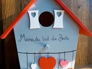 Vogelhaus mit Herzen, Muttertagsgeschenk, Gartendeko - Nittenau