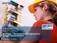 Montage- / Servicetechniker (m/w/d) im Bereich Maschinenbau - Wangen (Allgäu)
