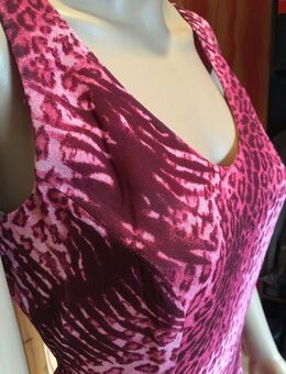 NEU mit ETIKETT * Edel * Animal * Leo * Seiden Chiffon * Maxi * Etui * Kleid "NIENHAUS & LOTZ" Gr. 36- 38/ S * pink * erika * rosè * - Riedlingen