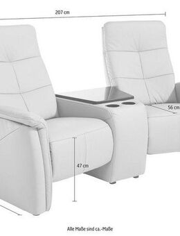 exxpo - sofa fashion 2-Sitzer Tivoli, Kinosofa, bequem, mit Relaxfunktion, integrierter Tischablage und Stauraumfach
