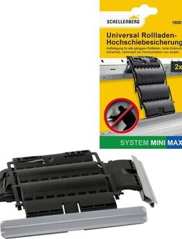 SCHELLENBERG Rollladensicherung Universal Hochschiebesicherung, feste Wellenverbinder (Set, 2-tlg), Rollladen-Sicherung, System Mini und Maxi, einbruchshemmend