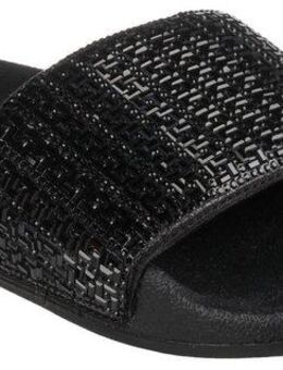 Skechers POP UPS NEW SPARK Pantolette, Sommerschuh, Schlappen mit funkelnder Bandage