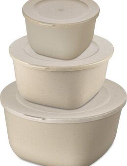 KOZIOL Frischhaltedose CONNECT BOX SET STOCKHOLM, Kunststoff, (Set, 3-tlg., 3er-Set), spülmaschinengeeignet+Mikrowellen-,melaminfrei, 1, 2, 4 Liter