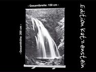 Bestatterzubehör: Roll-Up- Display "Wasserfall" Version in SW - Deko für Trauerfeier/Bestattung/Bestatter/Trauerhalle - Hochformat: 150 x 200 cm -NEUWARE - Wilhelmshaven