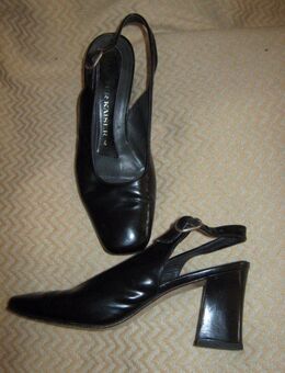 NEU * Klassisch * edel * Echt Leder * Kitten Heels * Slingbacks * Sling * Pumps * Schuhe "Peter Kaiser" Gr. 36½ - 37/ 4 * schwarz * - Riedlingen