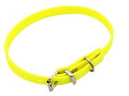 Heim Biothane®-Halsband genietet, neon-gelb - 32 - 39 cm Halsumfang, 13 mm breit