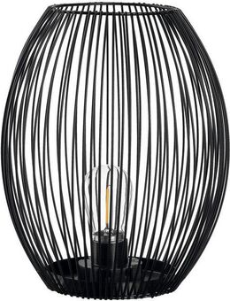 LEONARDO LED Tischleuchte Laterne CASOLARE, Neutralweiß, aus Metall, oval