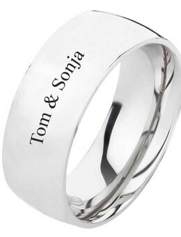 Herrenring Edelstahl HE137 mit Individuelle Außengravur - Aholming