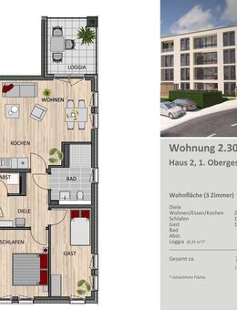 Neubauprojekt am ISOTEC-Campus in Bergisch Gladbach - Moderne 3-Zimmer Etagenwohnung - Bergisch Gladbach