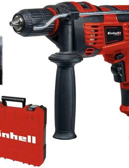 Einhell Schlagbohrmaschine TC-ID 720/1 E Kit, (Set, 3-tlg), inkl. Koffer für universelle Aufbewahrung von Werkzeug und Zubehör