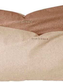 Schiesser Kissenhüllen Doubleface aus weicher Baumwolle mit edlem Melangeeffekt in Wendeoptik, (2 Stück), Made in Green