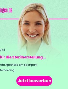 PTA für die Sterilherstellung (m/w/d) - Unterhaching