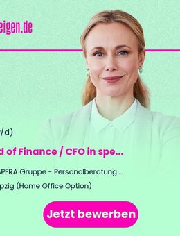 Head of Finance / CFO in spe (m/w/d) - Leipzig