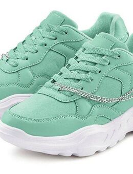 LASCANA Sneaker mit Chunky-Sohle & Ketten, Schnürhalbschuhe, Freizeitschuhe VEGAN