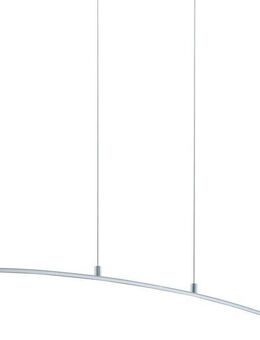 EGLO Hängeleuchte LASANA Pendellampe, Alu,Stahl und Kunststoff, Wohnzimmerlampe, Lampe, LED fest integriert, Warmweiß, Hängeleuchte, Esstischlampe, L90 x H100, chrom, weiß, 15W inkl.