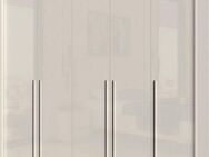 Places of Style Kleiderschrank Piano, inklusive Rahmen und Beleuchtung, soft-close-Funktion (viele Breiten zur Auswahl, 226cm hoch) beige oder weiß, UV lackiert, Hochglanzfronten, FSC-zertifiziert
