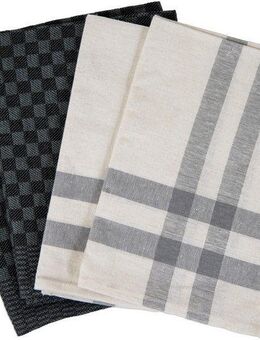 HENSSLERS Geschirrtuch Küchenhandtücher, 50x70 cm, (Set, 4-tlg), extrem saugstark und strapazierfähig, 80% Baumwolle / 20% Leinen