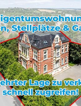 Reuter Immobilien Super Rendite-Gesamtpaket => 4x (!!!) 3- bis 4-Raum-Wohnungen mit Stellplatz, Garagen & Garten - Apolda