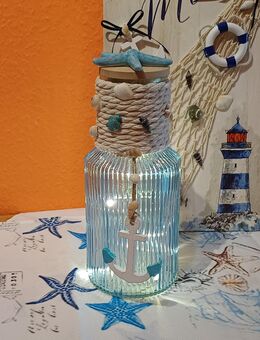 beleuchtet maritime Deko Anker Muscheln Seestern LED Lichterkette Batterie - Rheinbach