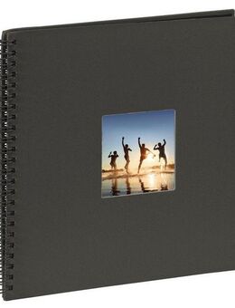 Hama Fotoalbum Spiralalbum 36 x 32 cm, 50 Seiten, Fotoalbum zum Einkleben, Schwarz
