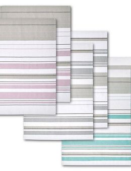 Dyckhoff Geschirrtuch Streifenvielfalt, (Packung, 6-tlg., 2x 3er Set (50 x 70 cm), Halbleinen, fusselarm