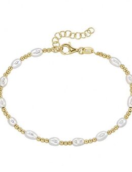 Smart Jewel Armband mit Kugeln und Süßwasser-Perlen, Silber 925