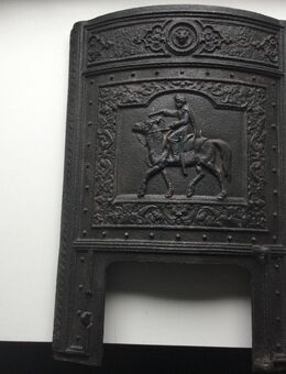 Gusseisen Wand Ofenwand Tür Massiv Schwer Antik Reitermotiv - Fulda