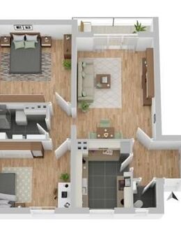 Nürnberg: Freie 3-Zi.Wohnung mit Balkon und Garage in S-Bahn, U-Bahn, Straßenbahn u. Innenstadt-Nähe - Nürnberg