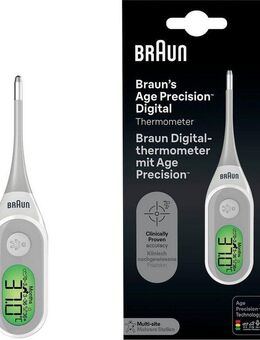 Braun Fieberthermometer PRT2000 Digitalthermometer mit Age Precision®