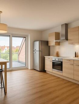 Über den Dächern von Haselünne! Traumhafte Neubau-Maisonette-Wohnung mit Dachterrasse - Stilvolles Wohnen auf zwei Ebenen! - Haselünne
