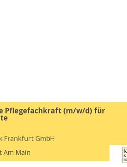 Examinierte Pflegefachkraft (m/w/d) für Nachtdienste - Frankfurt (Main)
