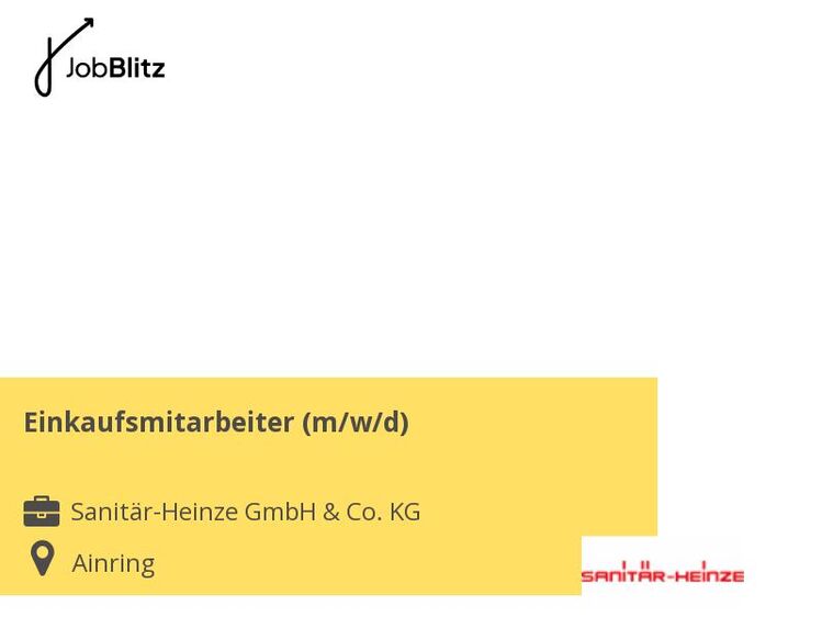 Einkaufsmitarbeiter (m/w/d) - Ainring