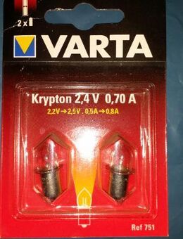 Varta 751 2x Krypton 2,4V 0,70A neu in OVP. - Berlin Friedrichshain-Kreuzberg