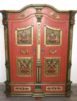 Bauernschrank (Nr.794) XXL antik massiv von Hand bemalt - Nürnberg