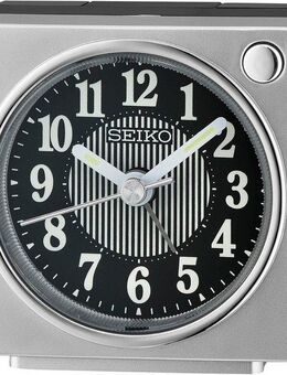 Seiko Quarzwecker QHE197S Wecker, Reisewecker, Schlafzimmer, Leuchtzeiger, Piepalarm