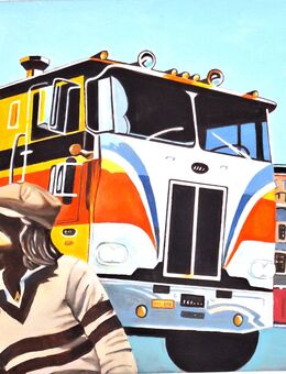Super-Ölgemälde Pop-Art 60 x 60 cm - Darmstadt