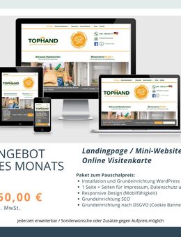 Individuelle Landingpage / Mini-Website / WordPress - Schliengen